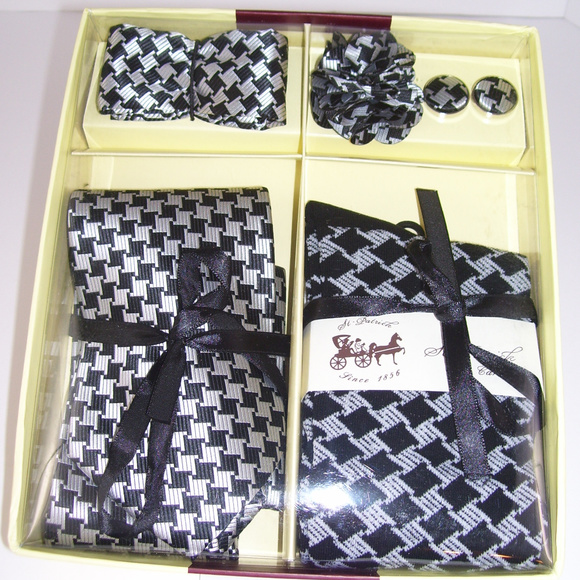 St. Patrick Other - SOLD  Silver Necktie Sock Flower Hanky Cuff Link